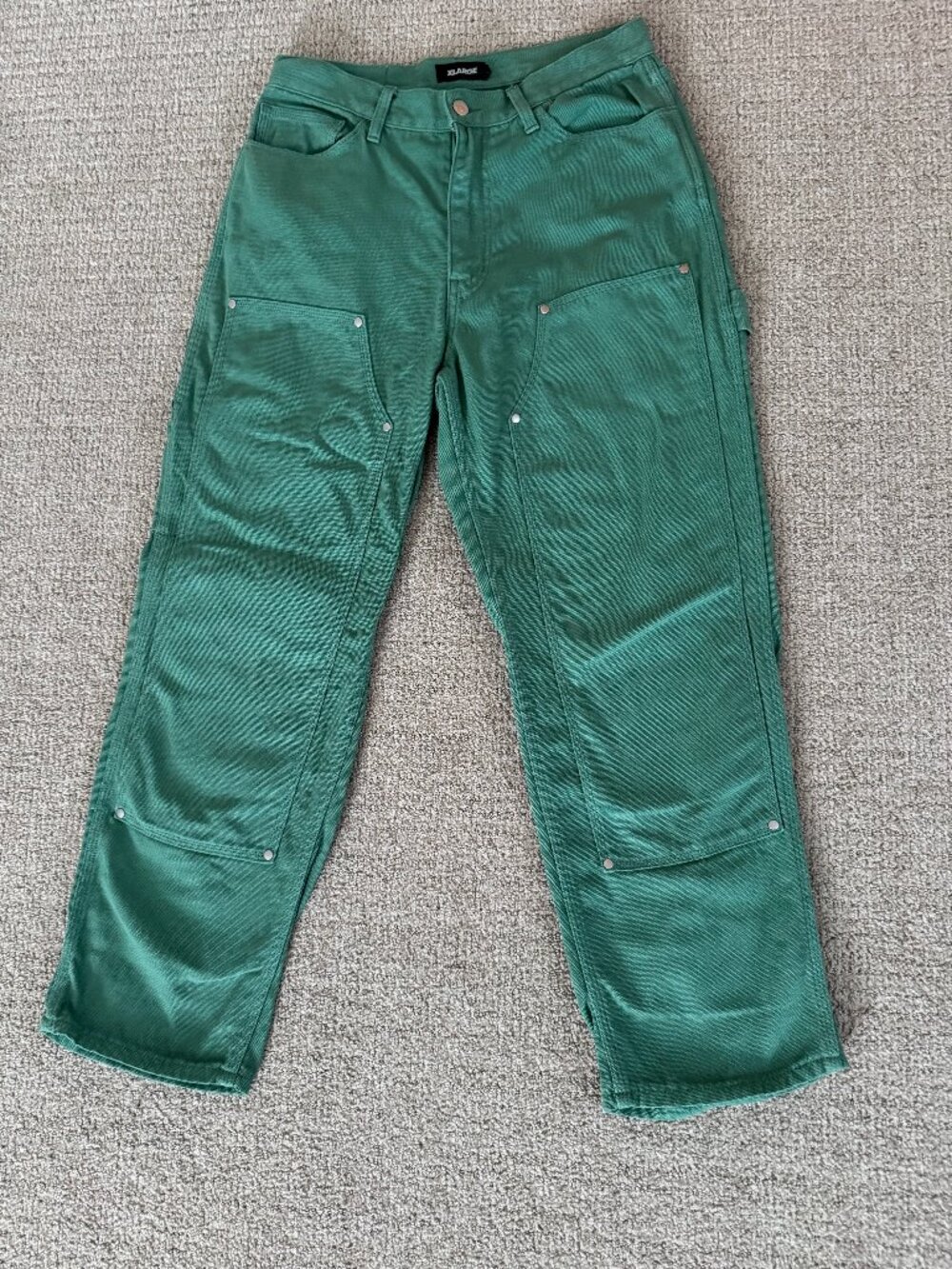 XLARGE Double Knee Carpenter Pants, Green, Size 32